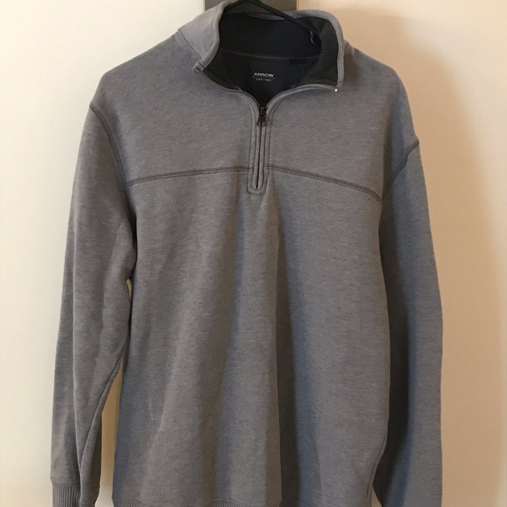 Arrow Men’s Grey 1/4 Zip Pullover (L)